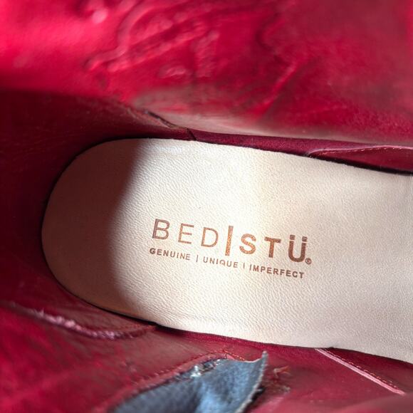 NEW Bed Stu Tania Black Rustic Crimson Ankle Boots 8.5 Women’s Handmade Mexico - Picture 12 of 14